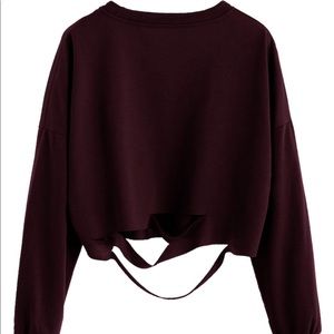Maroon Crop Top